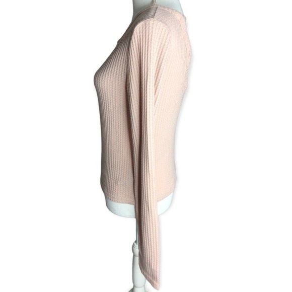 Forever 21 Criss Cross Back Waffle Knit Long Sleeve Top - Picture 2 of 5